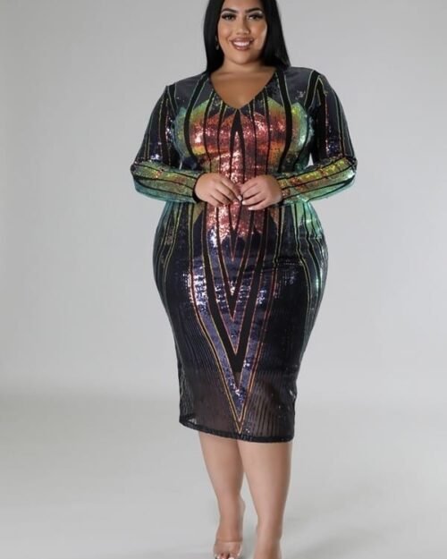 long sleeve stretch dress