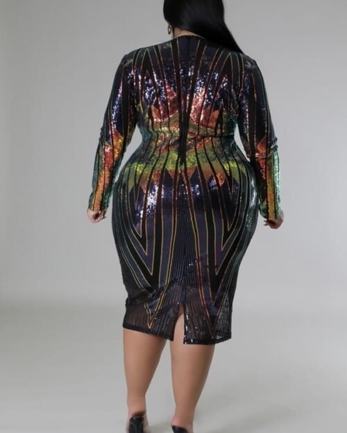 long sleeve stretch dress