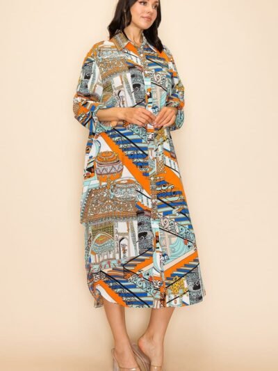 Printed Shirt Dress Printed Shirt Dress