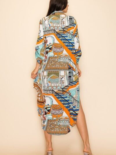 Printed Shirt Dress Printed Shirt Dress