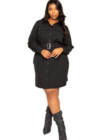 Satin Effect Belted Jacket Dress Satin Effect Belted Jacket Dress