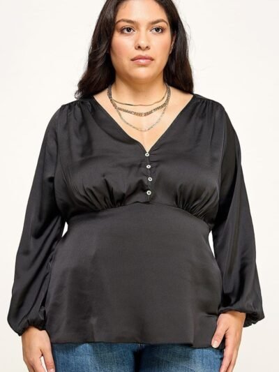 Satin Babydoll Blouse