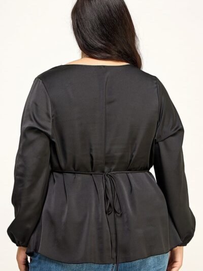 Satin Babydoll Blouse