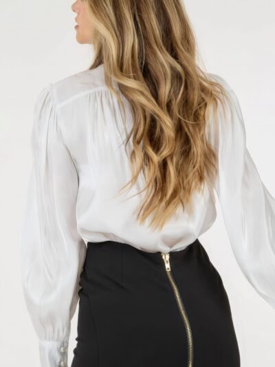 Insert Lace Trim Long Sleeve Blouse Insert Lace Trim Long Sleeve Blouse