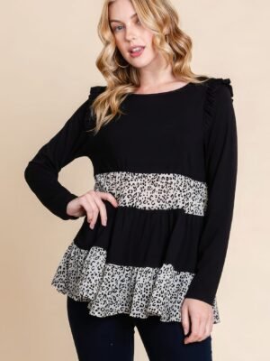 Solid Tiered Fashion Top