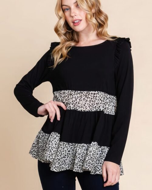 Solid Tiered Fashion Top