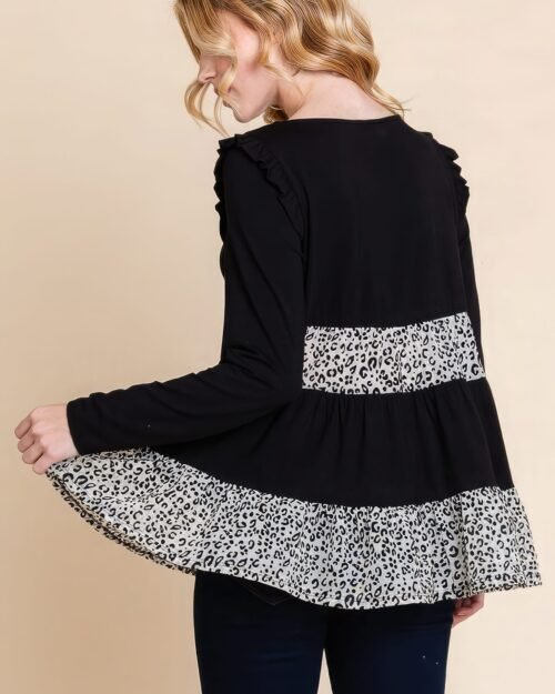 solid tiered fashion top