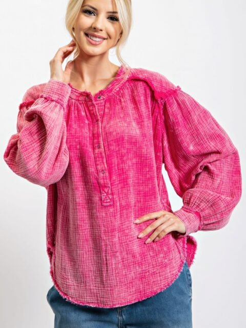 Washed Cotton Gauze Tunic