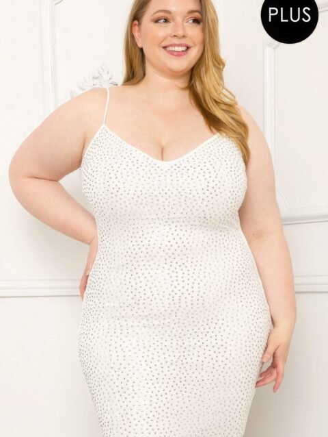 Rhinestone Body Plus Size Mini Dress