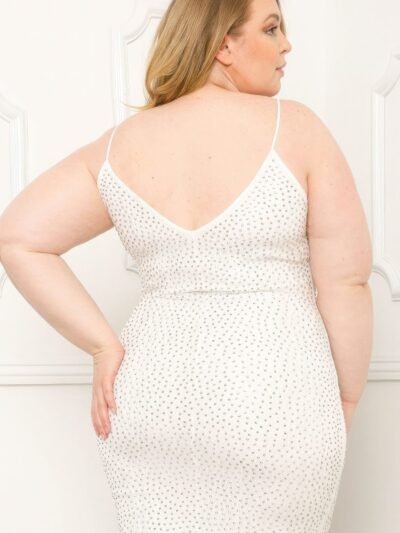 Rhinestone Body Plus Size Mini Dress Rhinestone Body Plus Size Mini Dress