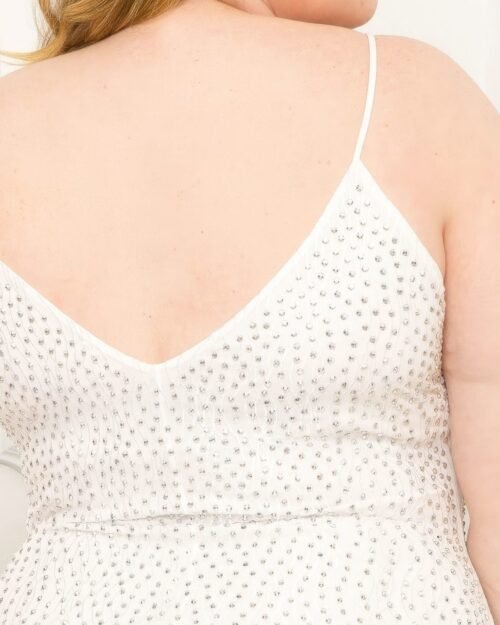 rhinestone body plus size mini dress