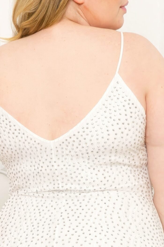Rhinestone body plus size mini dress