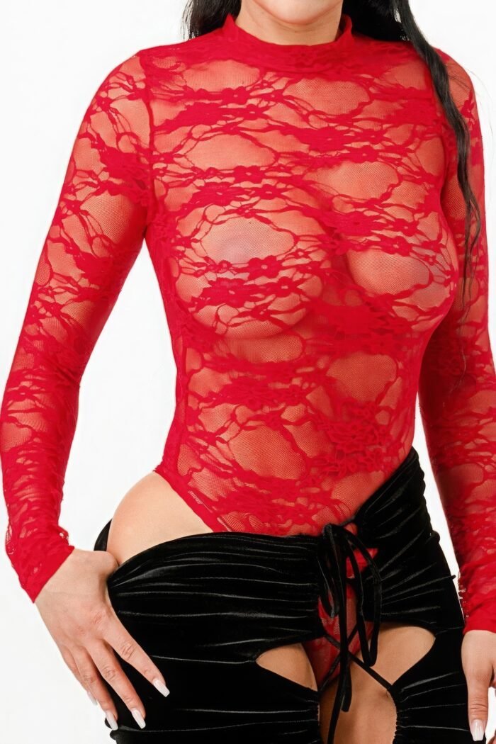 Lace bodysuit & mermaid skirt
