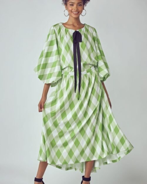 Balloon Sleeves Very Over Fit Pocketed Dress