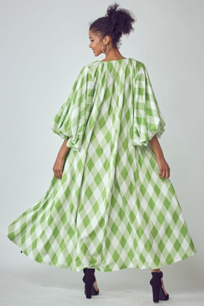 Balloon sleeves very over fit pocketed dress