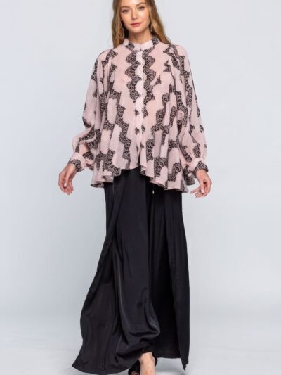 See Through Shirt With Lace Detail