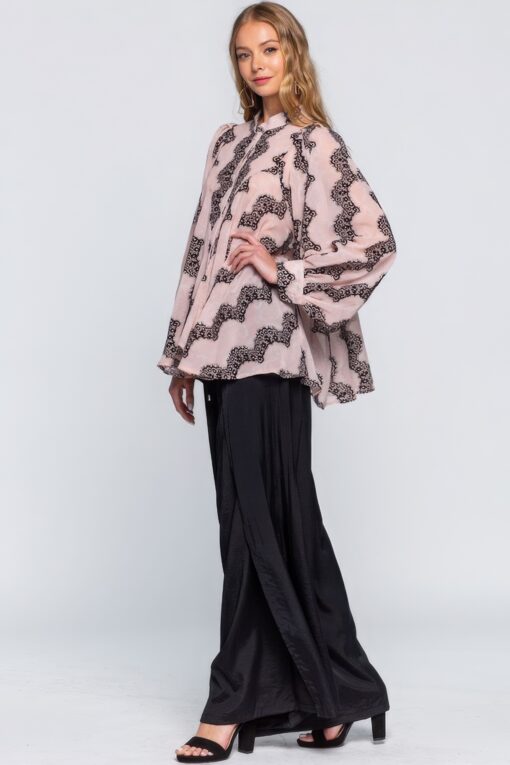 See Through Shirt With Lace Detail - Image 4