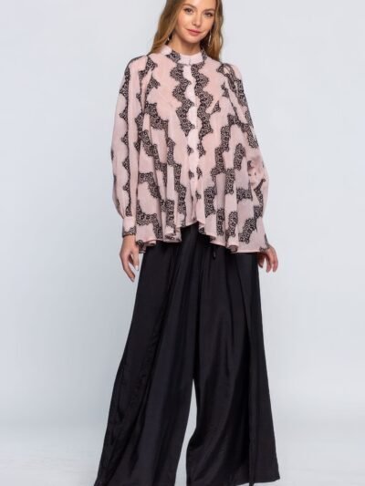 See Through Shirt With Lace Detail See Through Shirt With Lace Detail