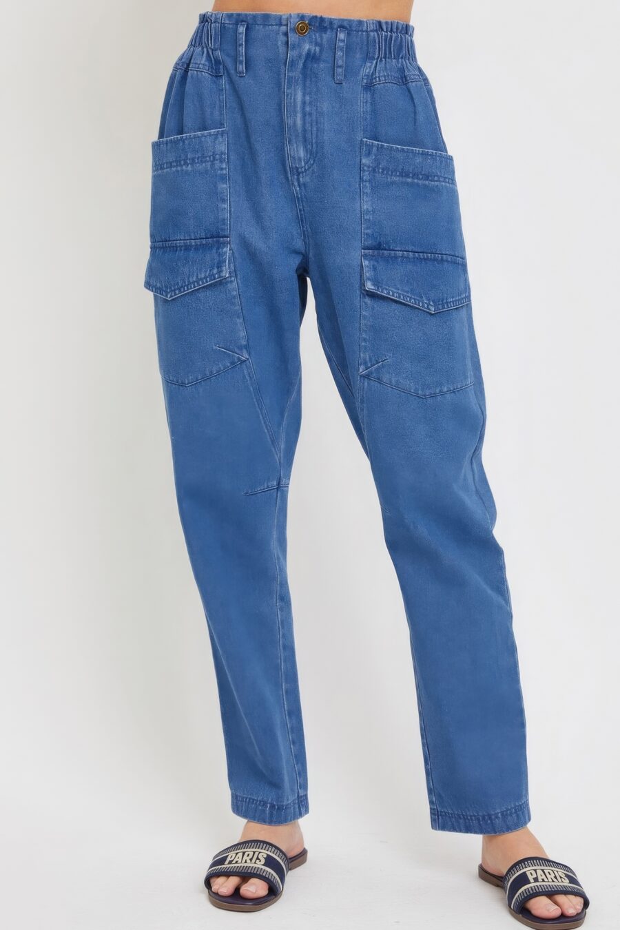 Denim jogger pants