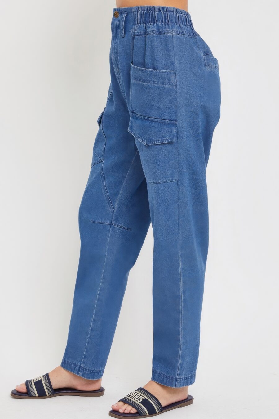 Denim jogger pants