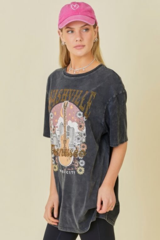Washing Nashville Music City Graphic T-shirts - Image 3