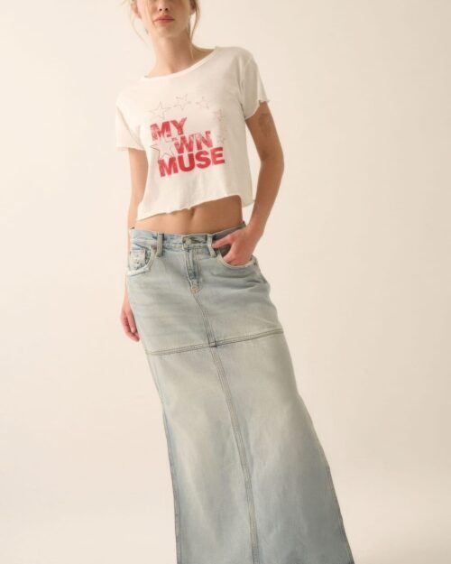 my own muse vintage wash cropped graphic tee