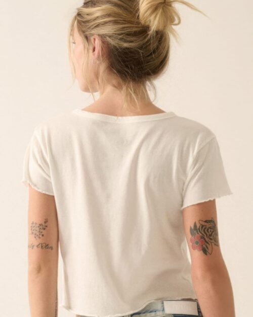 my own muse vintage wash cropped graphic tee