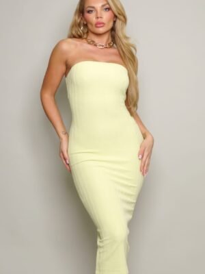 Knit Tube Midi Dress