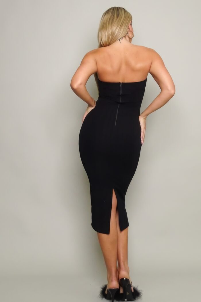 Knit tube midi dress