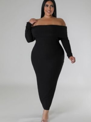 Off Shoulders Stretch Dress