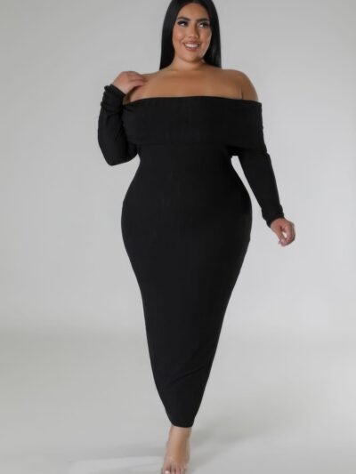 Off Shoulders Stretch Dress
