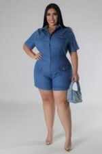 Semi-stretch Romper - Image 2