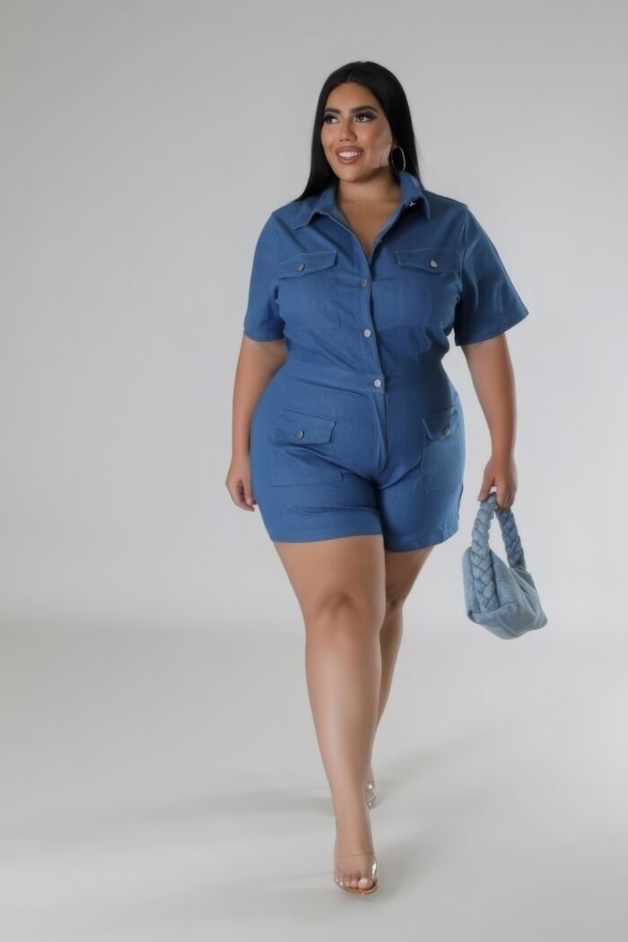 Semi-stretch romper - image 3