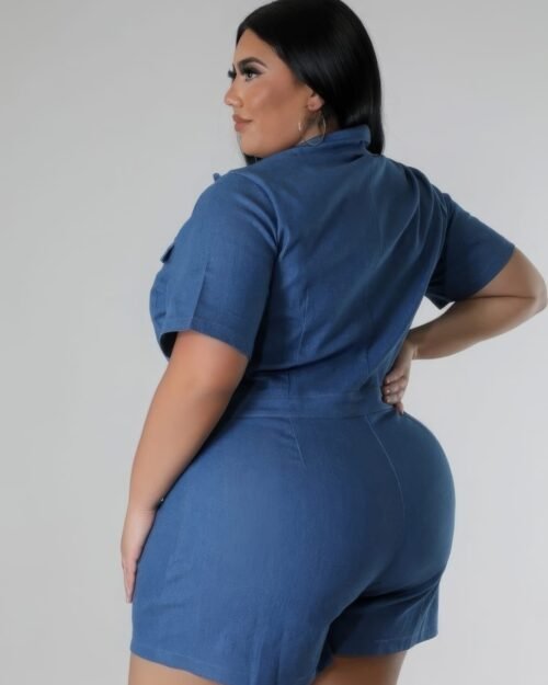 plus size romper for women – semi-stretch summer wear