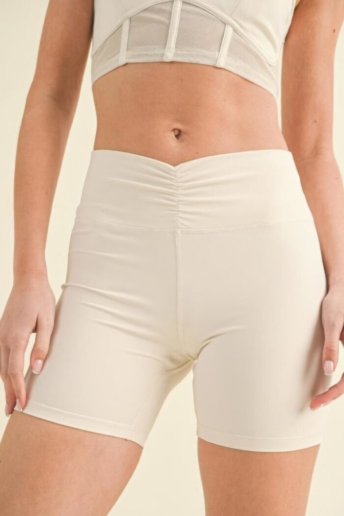 Ruched waist biker shorts