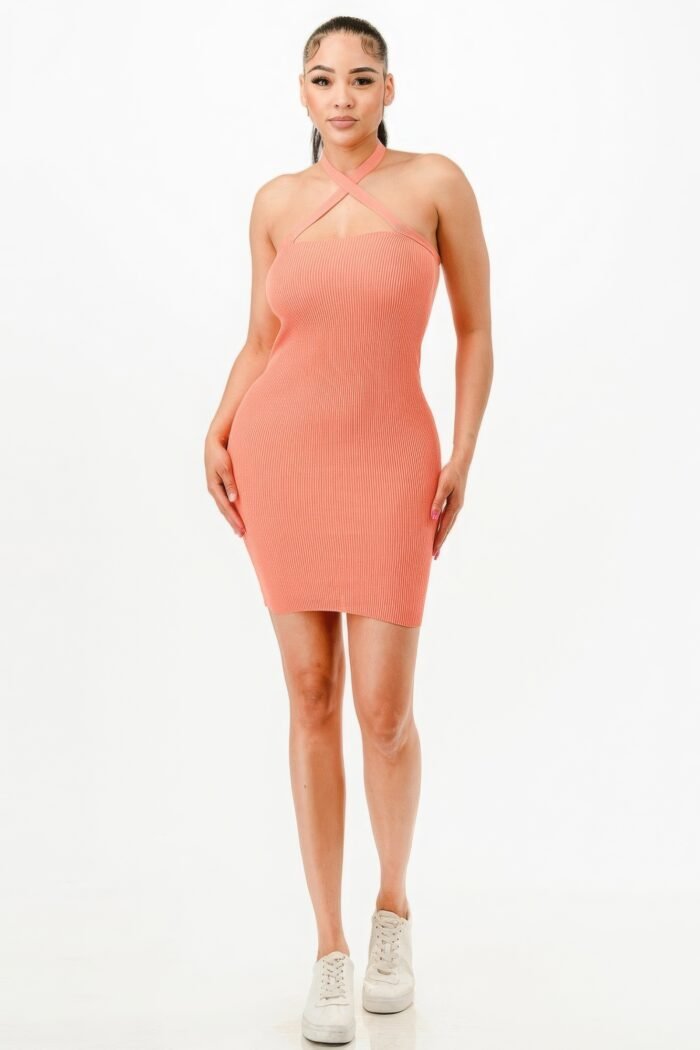 Halter neck bodycon dress