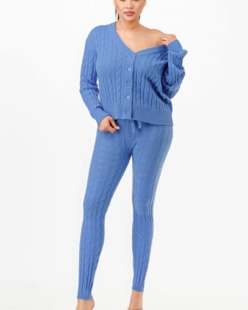Cable Sweater Cardigan 2pc Set