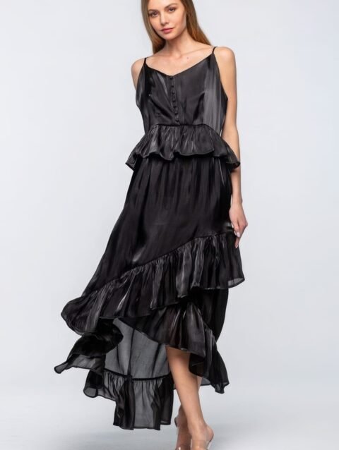 Shimmering Dress With Ruffles