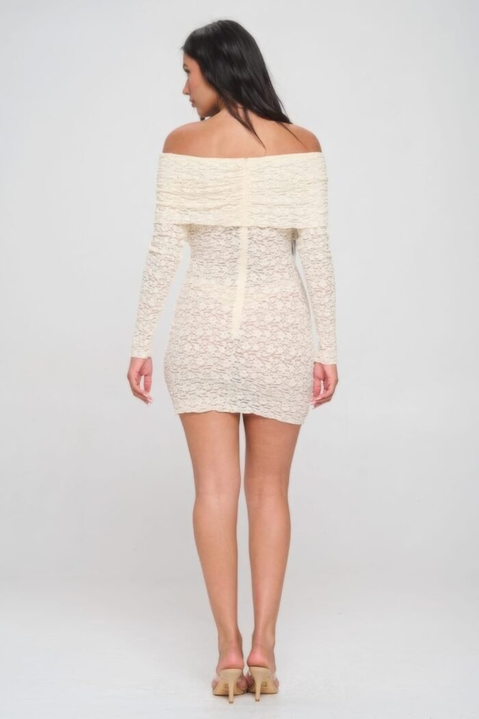 Off shoulder lace dress