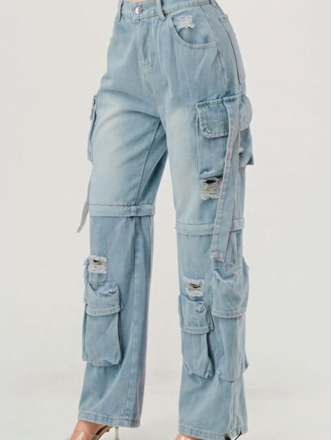 Denim Cargo Jeans