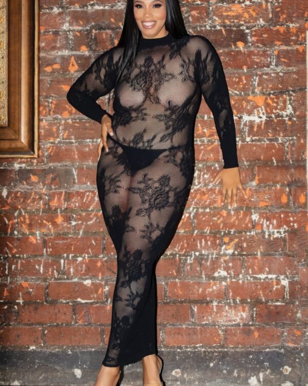 Long Sleeve Innocent Touch Laced Dress