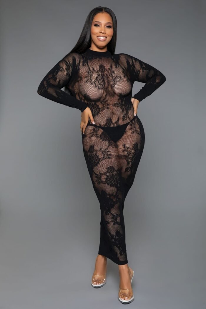 Long sleeve innocent touch laced dress
