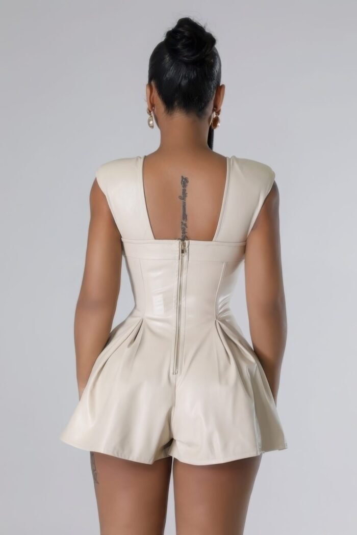 Semi-stretch romper