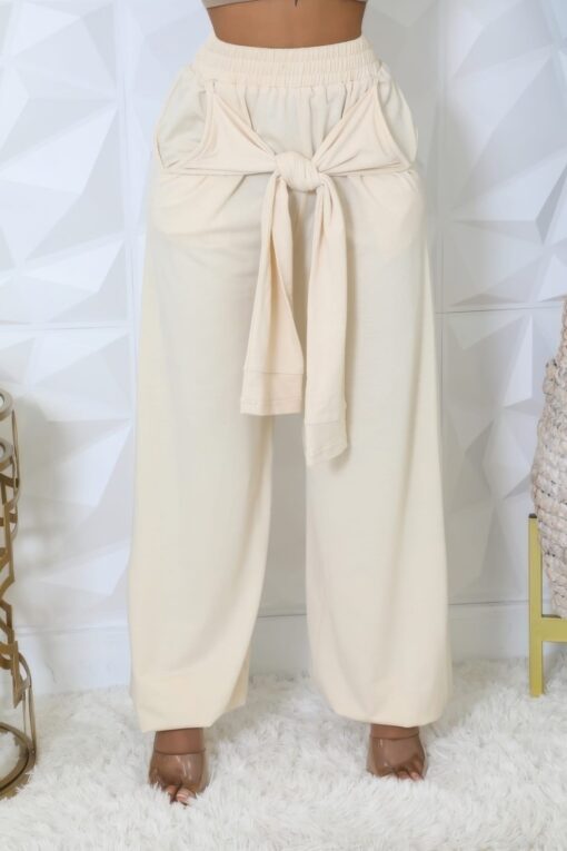 high waisted stretch pants – slim fit with pockets