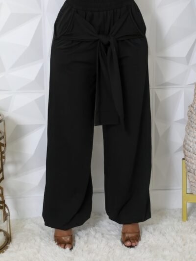 High Waisted Stretch Pants – Stylish Comfort with a Flattering Fit high waisted stretch pants in Black – slim fit with pockets