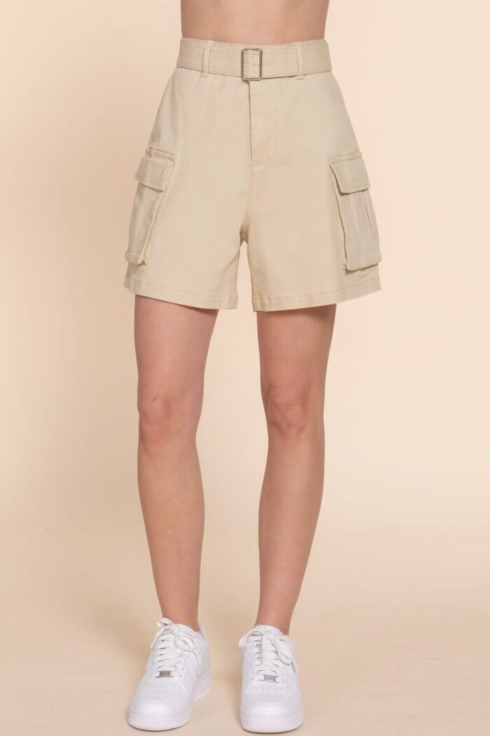 Belted cargo shorts