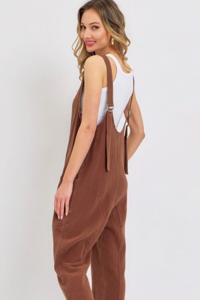 Mineral washed summer jumpsuit