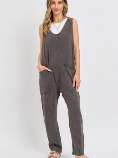 Mineral Washed Summer Jumpsuit