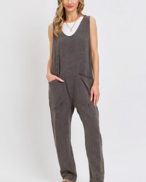 Mineral Washed Summer Jumpsuit