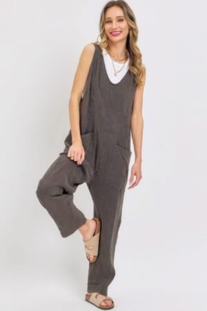 Mineral Washed Summer Jumpsuit Mineral Washed Summer Jumpsuit